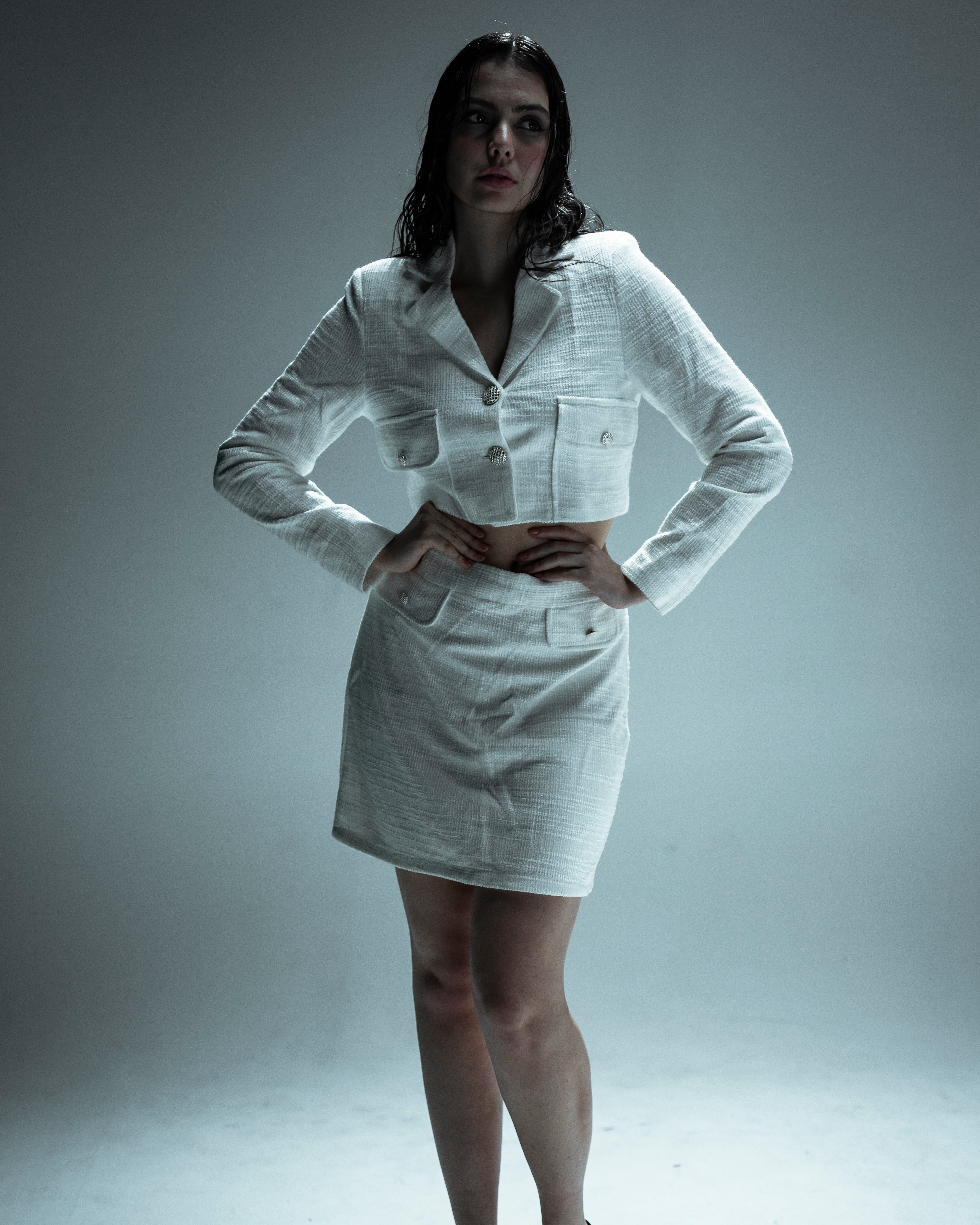 Dama suit with mini skirt