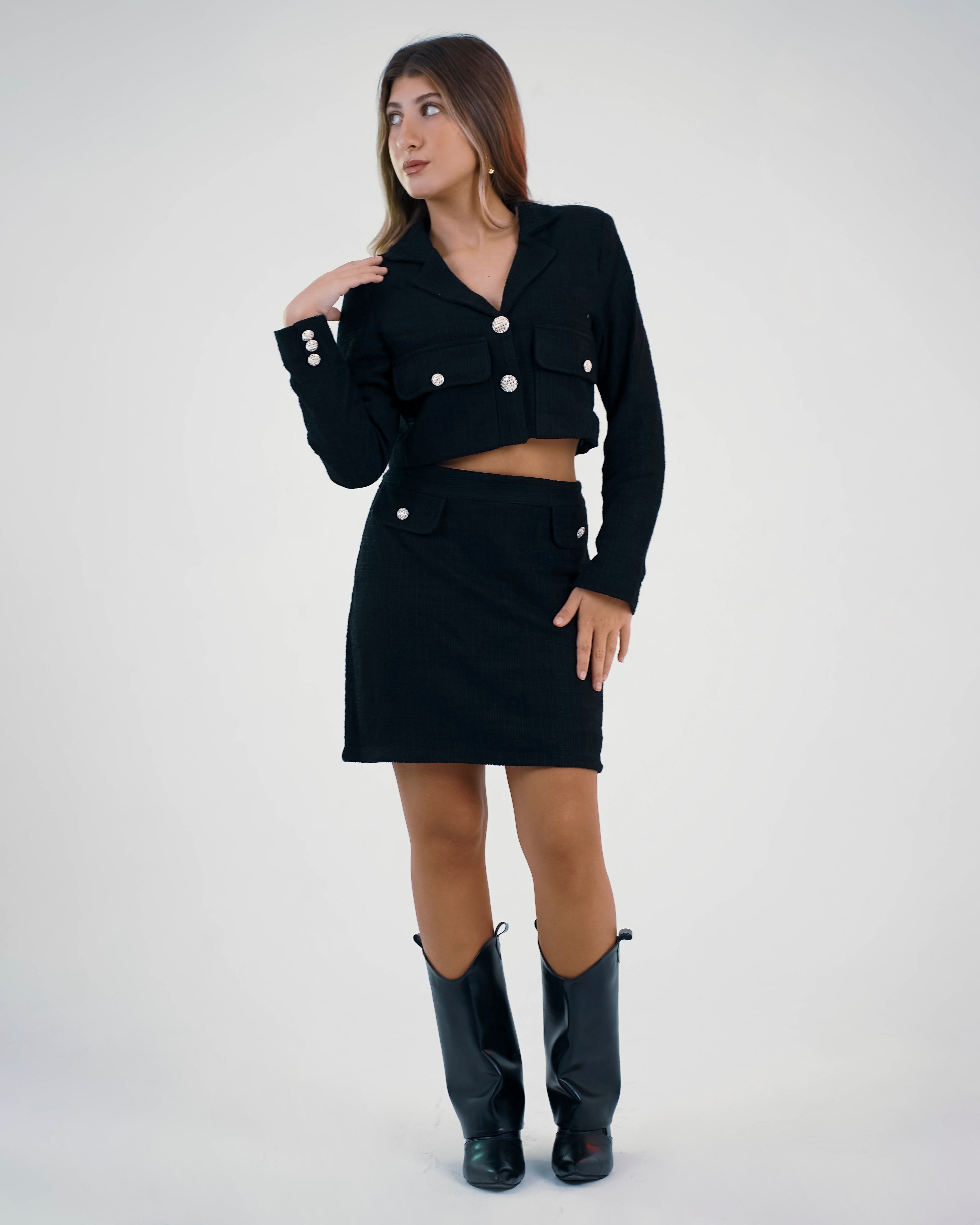 Dama suit with mini skirt