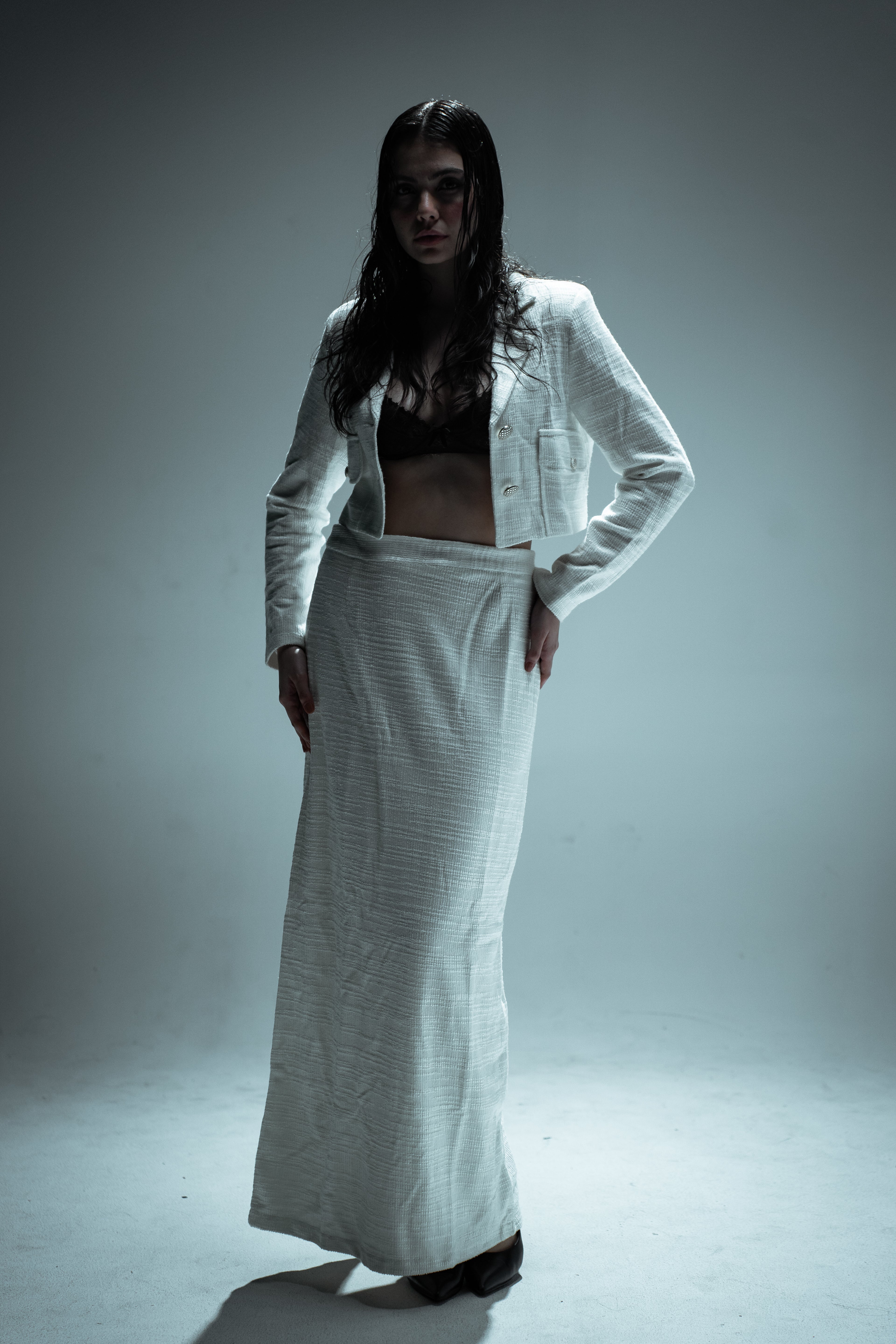 Dama suit with maxi skirt